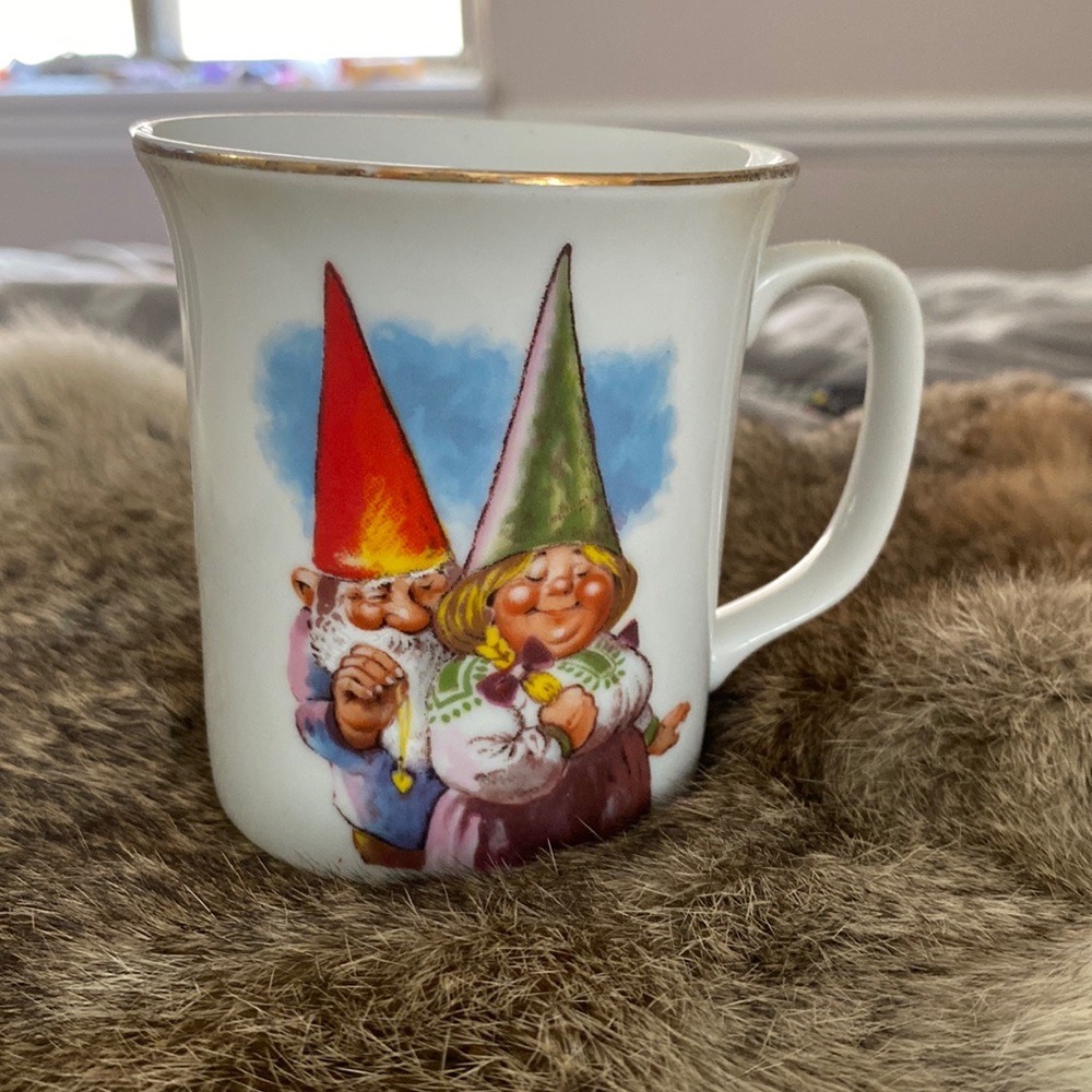 Vintage The Gnomelyweds Coffee Mug By Rien Pourtfliet.